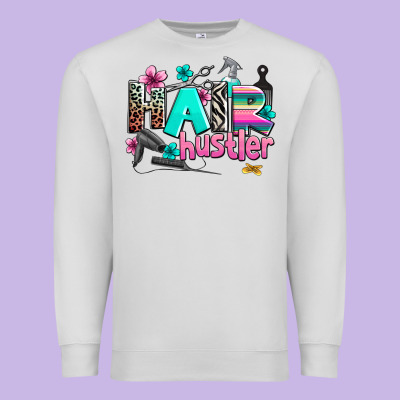 Hair Hustler Premium Sweatshirt Designed By Adodesignshop