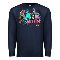 Navy hair hustler Premium Sweatshirt - AdoDesignShop