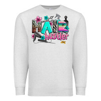 Oatmeal Heather hair hustler Premium Sweatshirt - AdoDesignShop