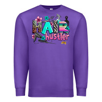 Purple hair hustler Premium Sweatshirt - AdoDesignShop