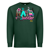 Sports Green hair hustler Premium Sweatshirt - AdoDesignShop