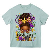 Arona mardi gras mama afro messy bun Heavy Core Tee - texasbilliewilder