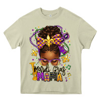 Mossy mardi gras mama afro messy bun Heavy Core Tee - texasbilliewilder