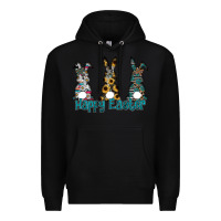 Black Happy Easter Premium Hoodie - CowhideDigitalArt