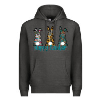 Charcoal Heather Happy Easter Premium Hoodie - CowhideDigitalArt