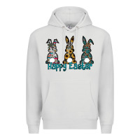Dove Grey Happy Easter Premium Hoodie - CowhideDigitalArt