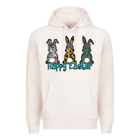 Pale Pink Happy Easter Premium Hoodie - CowhideDigitalArt