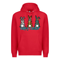 Red Happy Easter Premium Hoodie - CowhideDigitalArt