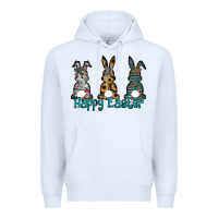 White Happy Easter Premium Hoodie - CowhideDigitalArt