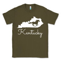 Army Green Kentucky Horse Map State , best gift, costume, halloween, xmas, christ Classic Tee - maiPhamDesign