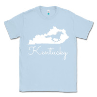 Dusty Blue Kentucky Horse Map State , best gift, costume, halloween, xmas, christ Classic Tee - maiPhamDesign