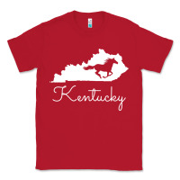 Red Kentucky Horse Map State , best gift, costume, halloween, xmas, christ Classic Tee - maiPhamDesign