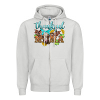 Dove Grey thankful mama cow Zipper Hoodie - BarkalooDesign