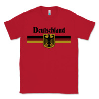 Red DEUTSCHLAND Germany Flag Coat of Arms Eagle Banner Vintage , best gift Classic Tee - maiPhamDesign