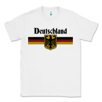 White DEUTSCHLAND Germany Flag Coat of Arms Eagle Banner Vintage , best gift Classic Tee - maiPhamDesign