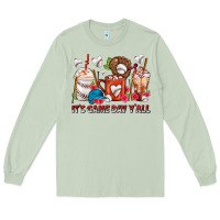 Matcha It's Game Day Y'all Baseball Coffee Cups Long Sleeve Tee - FaDigitalArtStudio