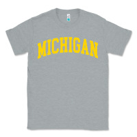 Heather Grey Michigan - Throwback Design - Classic , best gift, costume, halloween, Classic Tee - maiPhamDesign
