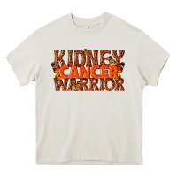 Cream kidney cancer warrior Heavy Core Tee - texasbilliewilder