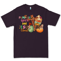 Plum Pumpkin spice and Jesus christ Premium Tee - NancyCooperArtShop