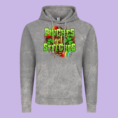 St. Patrick's Day Pinches Get Stitches Vintage Hoodie Designed By Oliviacreatesart