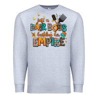 Heather Grey just a nail boss building her empire Premium Sweatshirt - AdoDesignShop