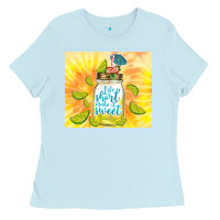 Baby Blue life is short make it sweet Ladies Tee - TumblerDesignByShophia