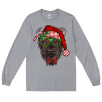 Heather Grey christmas bison Long Sleeve Tee - RanaPortraitStore