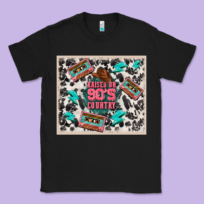 Raised 90's Country Classic Tee Designed By Tumblerdesignbyshophia