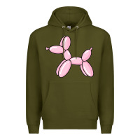 Army Green balloon dog pink Premium Hoodie - maiPhamDesign