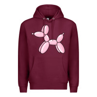 Burgundy balloon dog pink Premium Hoodie - maiPhamDesign