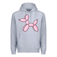 Heather Grey balloon dog pink Premium Hoodie - maiPhamDesign