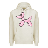 Oatmeal Heather balloon dog pink Premium Hoodie - maiPhamDesign