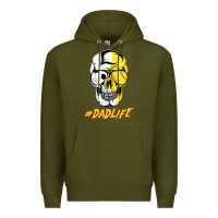 Army Green Dad life Sugar Skull for Soccer Softball Halloween Costume Premium Hoodie - maiPhamDesign