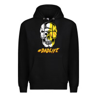 Black Dad life Sugar Skull for Soccer Softball Halloween Costume Premium Hoodie - maiPhamDesign