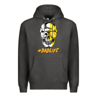Charcoal Heather Dad life Sugar Skull for Soccer Softball Halloween Costume Premium Hoodie - maiPhamDesign
