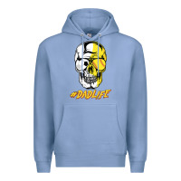 Colony Blue Dad life Sugar Skull for Soccer Softball Halloween Costume Premium Hoodie - maiPhamDesign