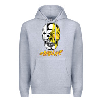 Heather Grey Dad life Sugar Skull for Soccer Softball Halloween Costume Premium Hoodie - maiPhamDesign