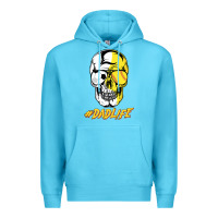 Ocean Blue Dad life Sugar Skull for Soccer Softball Halloween Costume Premium Hoodie - maiPhamDesign