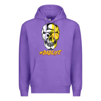 Purple Dad life Sugar Skull for Soccer Softball Halloween Costume Premium Hoodie - maiPhamDesign