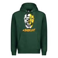 Sports Green Dad life Sugar Skull for Soccer Softball Halloween Costume Premium Hoodie - maiPhamDesign
