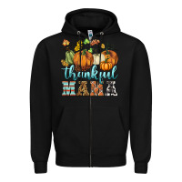 Black thankful mama Zipper Hoodie - BarkalooDesign