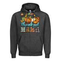 Charcoal Heather thankful mama Zipper Hoodie - BarkalooDesign