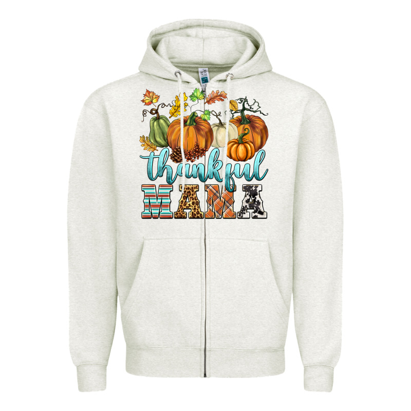 Thankful Mama Zipper Hoodie by BarkalooDesign | Teevron
