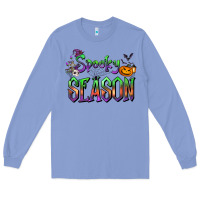 Colony Blue Halloween Spooky Season Long Sleeve Tee - FaDigitalArtStudio