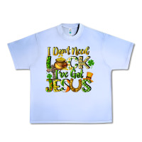 Grape Ice I don't need luck i've got Jesus Urban Heavy Tee - CowGirlArtShop