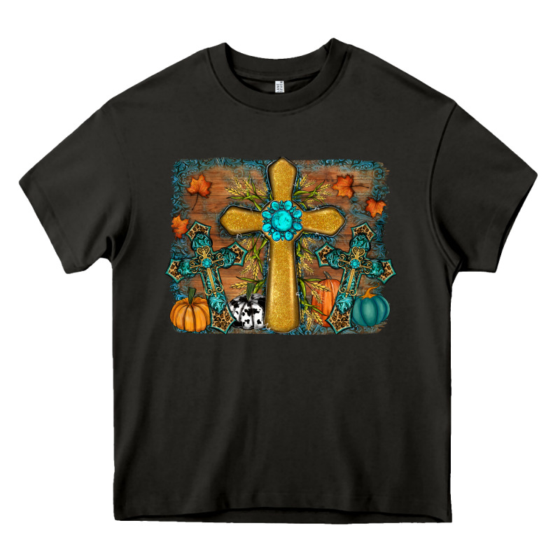 Fall Gemstone Cross Heavy Core Tee by RanaPortraitStore | Teevron