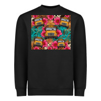 Black school bus leopard cowhide Heavyweight Sweatshirt - Artiststas