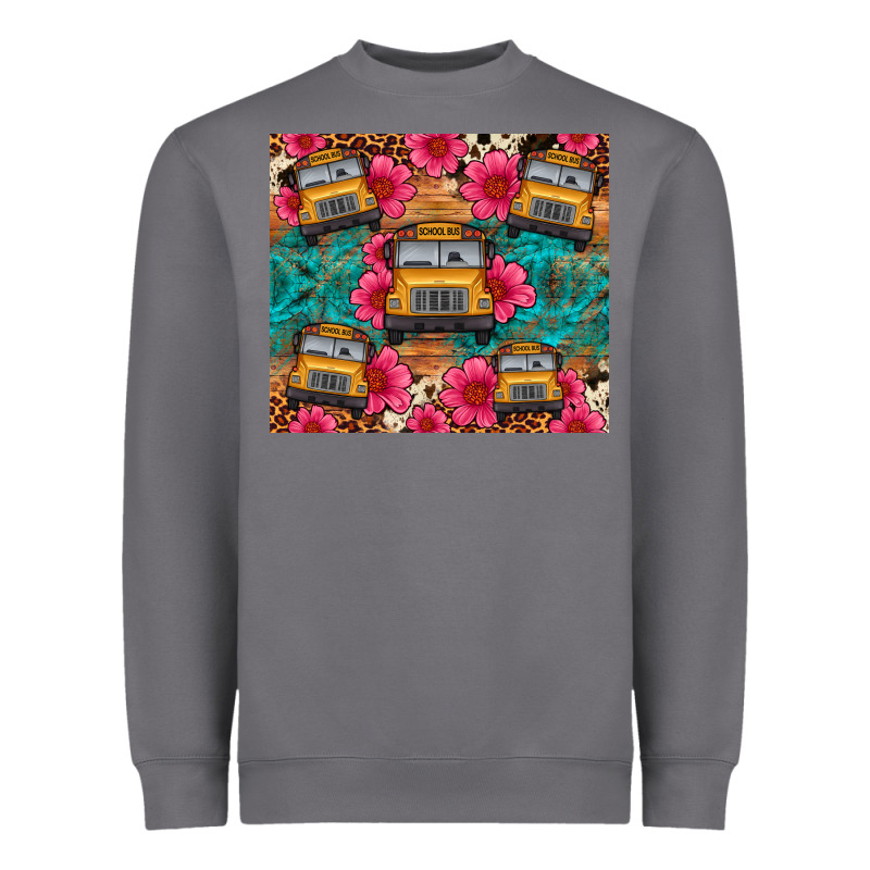 School Bus Leopard Cowhide Heavyweight Sweatshirt by Artiststas | Teevron