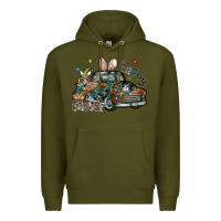 Army Green Happy Easter Premium Hoodie - CowhideDigitalArt
