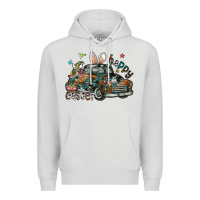 Dove Grey Happy Easter Premium Hoodie - CowhideDigitalArt